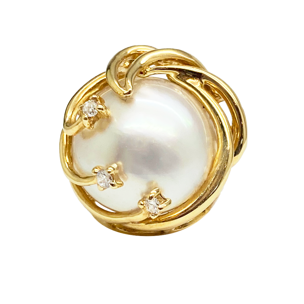 Pearl & Diamond 14kt Ring