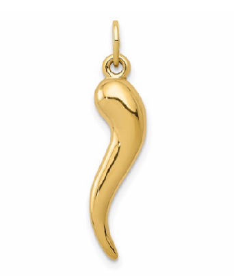 14kt Yellow Gold Italian Horn Charm