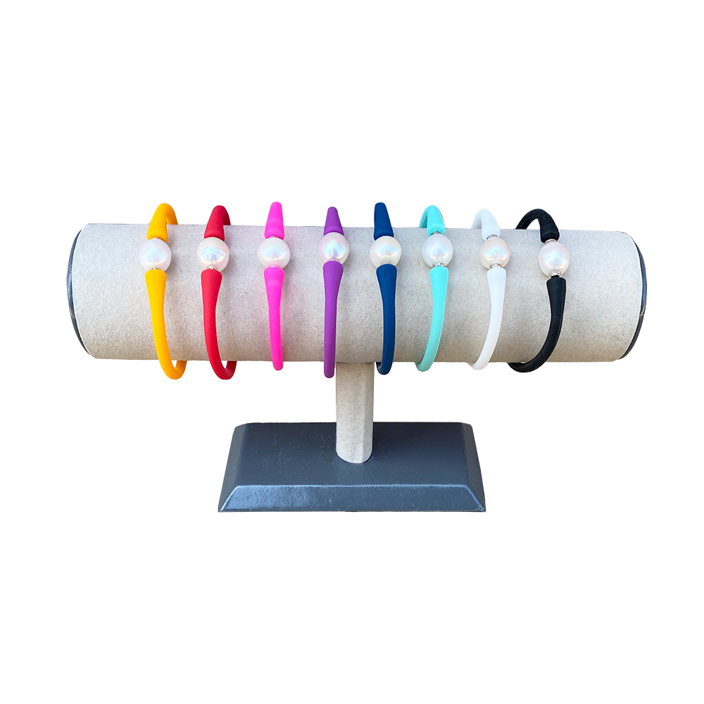 Freshwater Pearl Bracelet with Silicone Band
