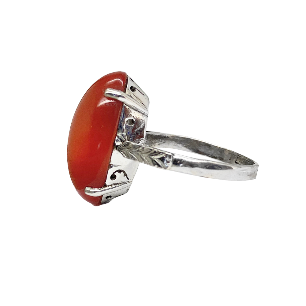 Cabachon Carnelian Vintage 14kt Ring