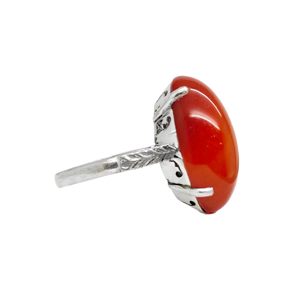 Cabachon Carnelian Vintage 14kt Ring