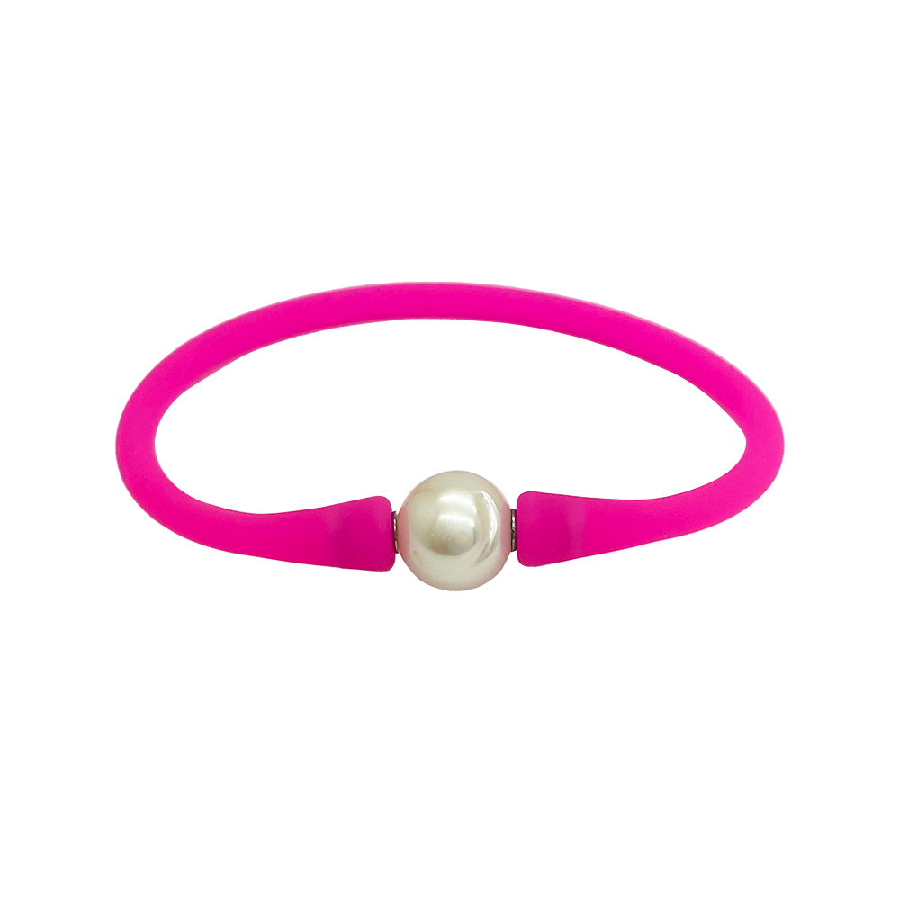 Freshwater Pearl Bracelet with Silicone Band