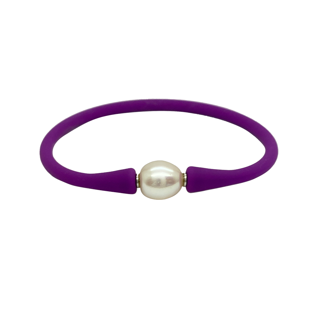 Freshwater Pearl Bracelet with Silicone Band