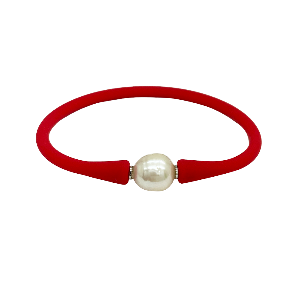 Freshwater Pearl Bracelet with Silicone Band