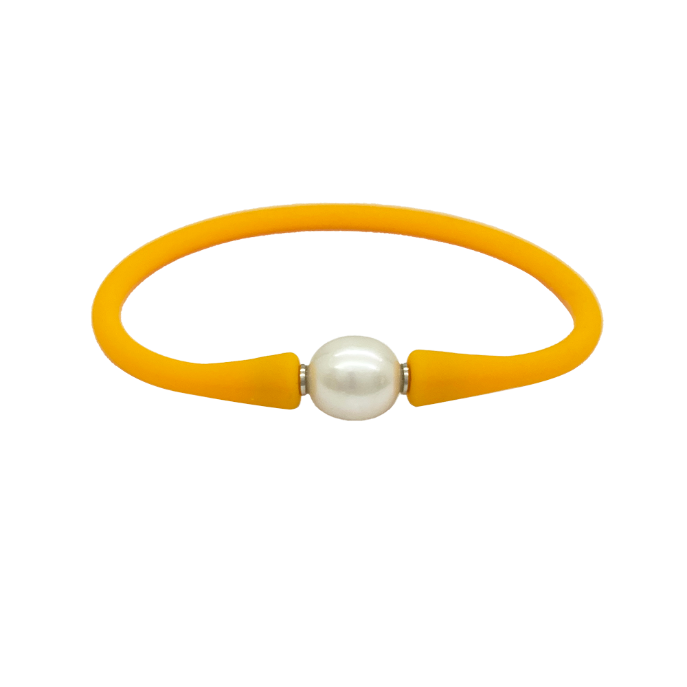 Freshwater Pearl Bracelet with Silicone Band