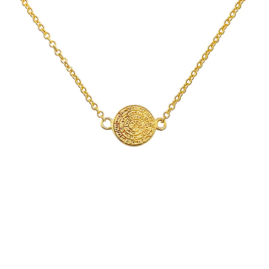 Greek Coin Bracelet, 14kt Adjustable
