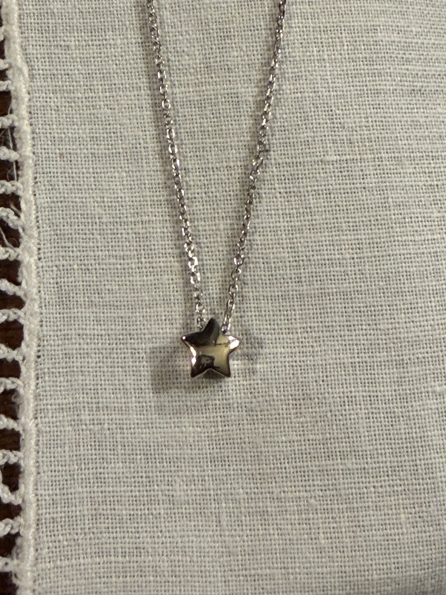 Tiny Super Star in 14 Karat White Gold