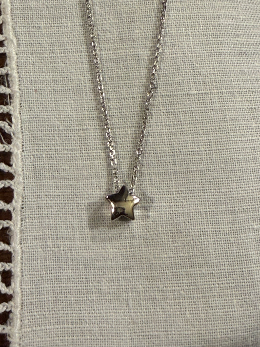Tiny Super Star in 14 Karat White Gold