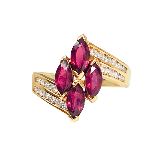 Natural Ruby & Diamond Ring