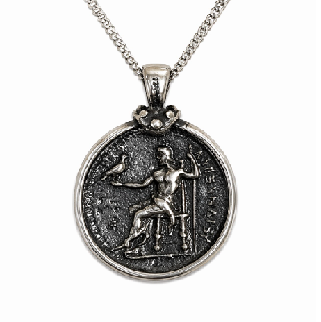 Two Sided Alexander the Great Pendant - Sterling Silver