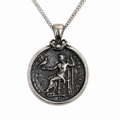 Two Sided Alexander the Great Pendant - Sterling Silver