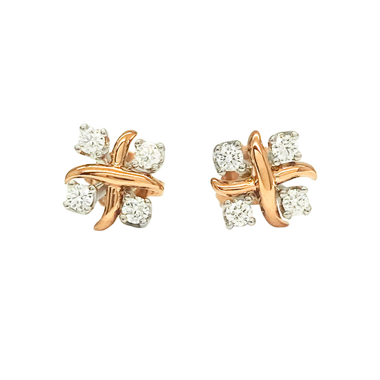 Tiffany and Co. 18kt & Platinum Diamond Earrings