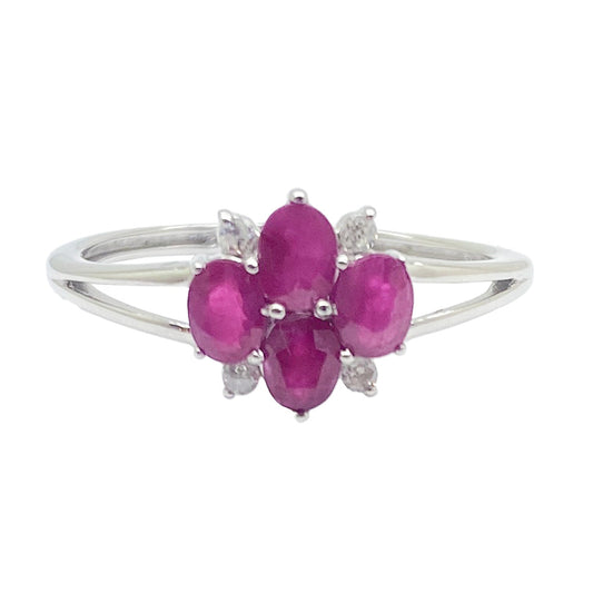 Natural Ruby & Diamond Ring