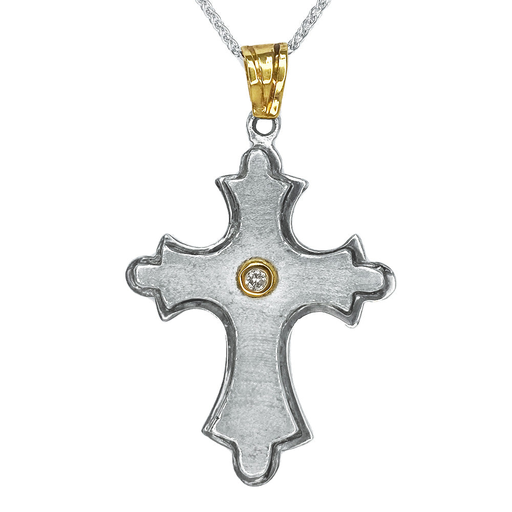 George's Cross, 14kt Gold with Diamond