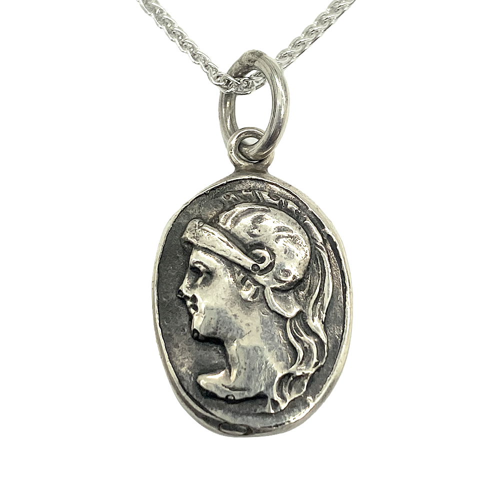 Greek Goddess 'Athena' Pendant - Sterling Silver