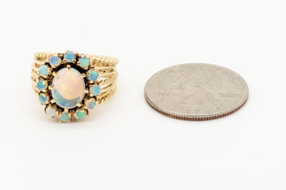 Vintage Opal Ring - 14kt Yellow Gold