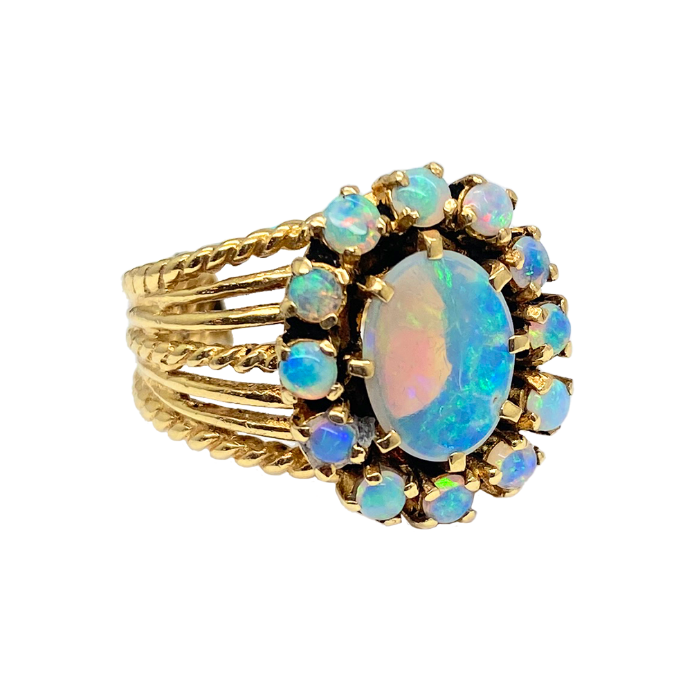 Vintage Opal Ring - 14kt Yellow Gold