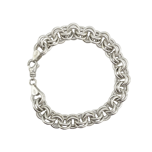 Hand Crafted Sterling Silver Bracelet, 9mm