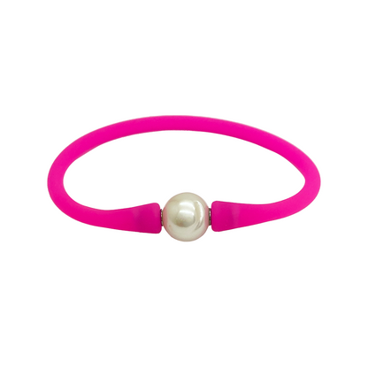 Freshwater Pearl Bracelet with Silicone Band
