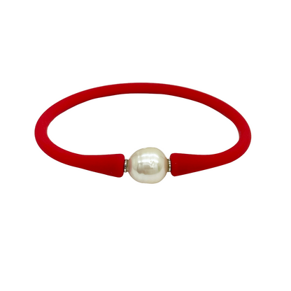 Freshwater Pearl Bracelet with Silicone Band