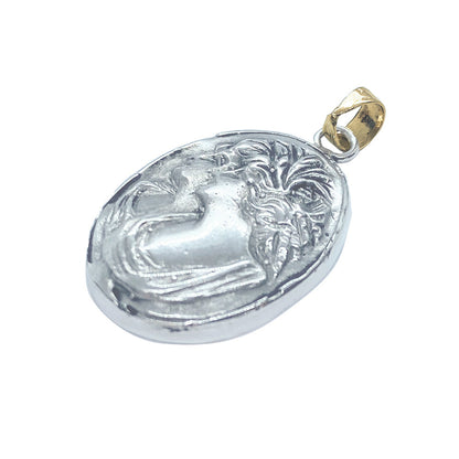 Demeter & Persephone 2 Tone Pendant, Sterling Silver & 14kt GR123X