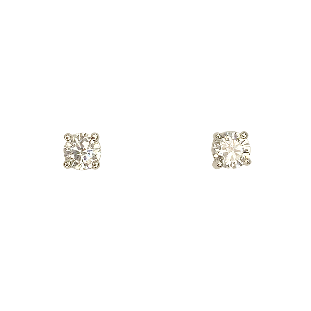 Lab Grown .80 carat total weight Diamond Solitaire Earrings
