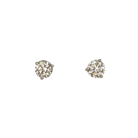 Classic 2 carat Diamond Solitaire Earrings, Lab Grown